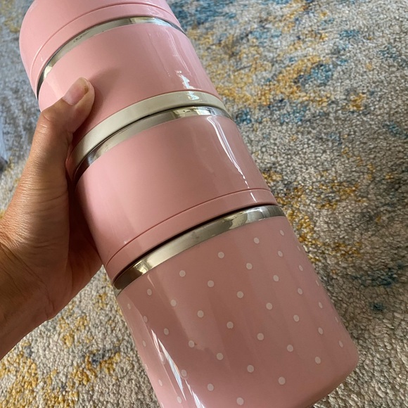 Cute pink stackable thermos like lunchbox - Picture 2 of 5